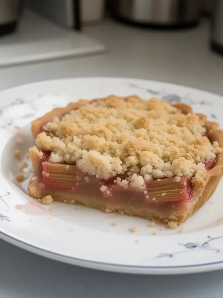Tarte à la rhubarbe façon crumble