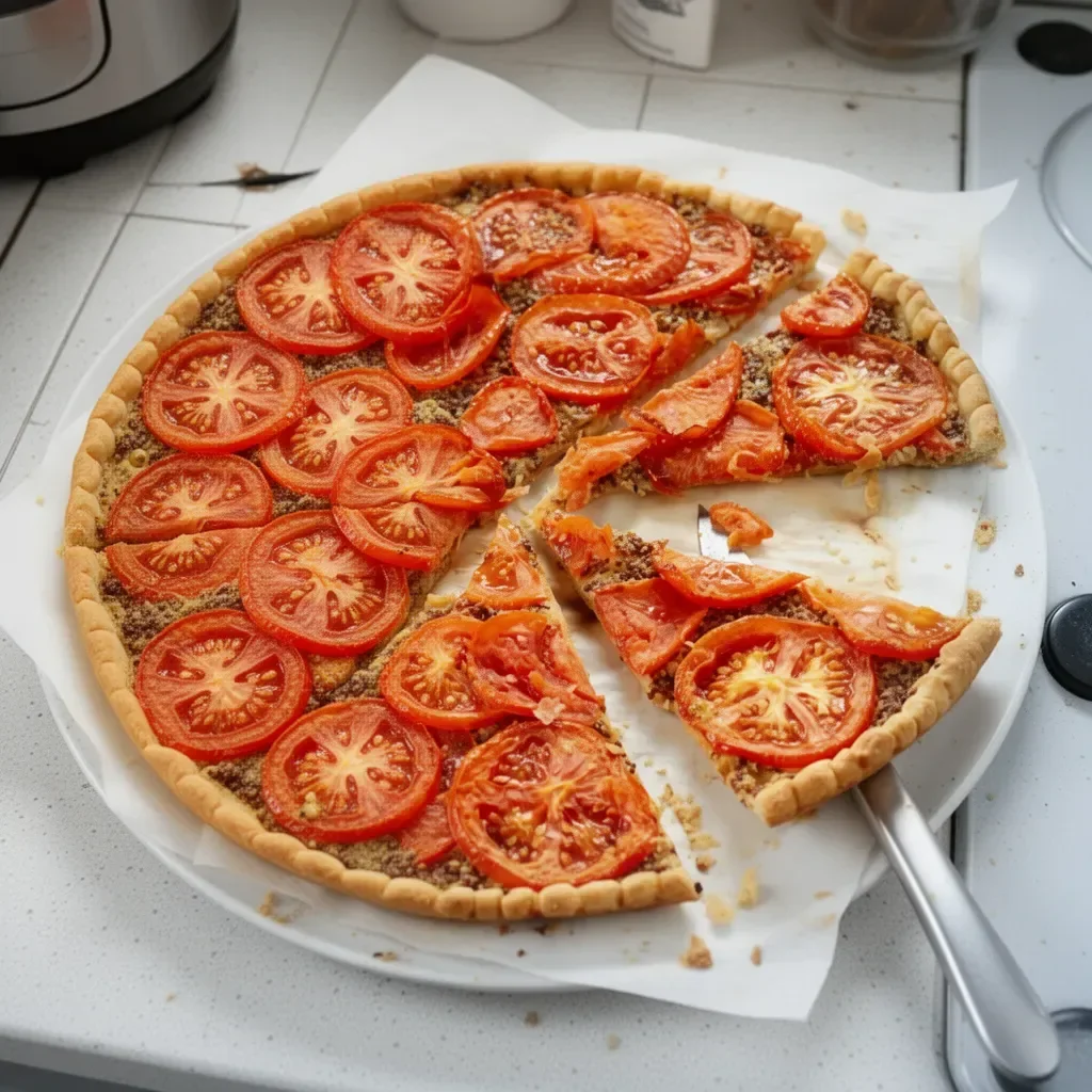 Tarte à la tomate et à la moutarde, délicieuse et savoureuse façon de profiter des tomates.