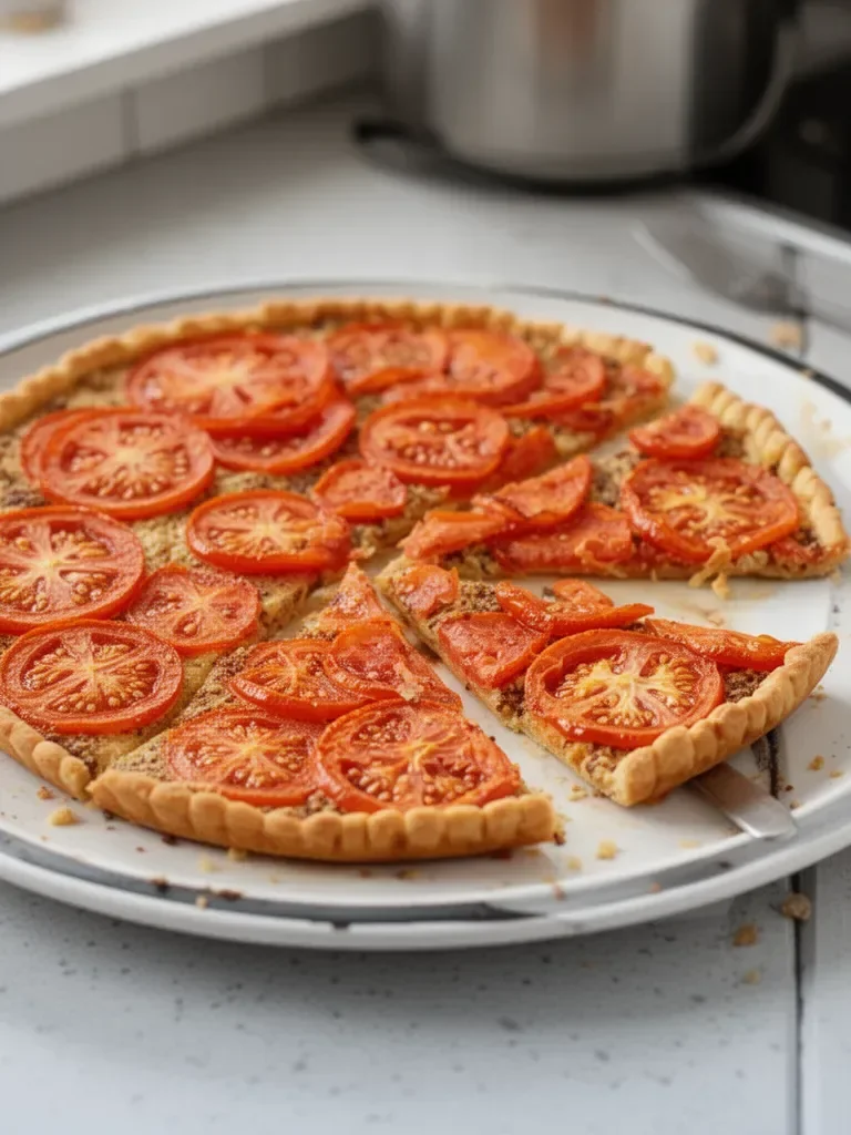 Tarte à la tomate et à la moutarde