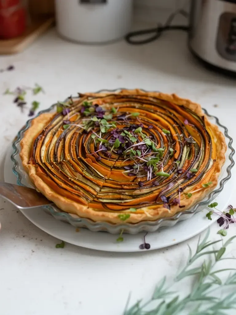 Tarte aux légumes en spirale