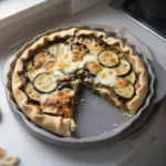 Tarte fondante aubergines, courgettes & mozzarella