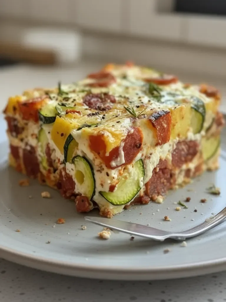 Terrine de Courgettes, Chorizo et Feta