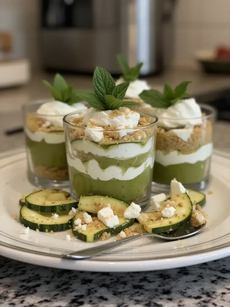 Verrines de courgettes à la feta