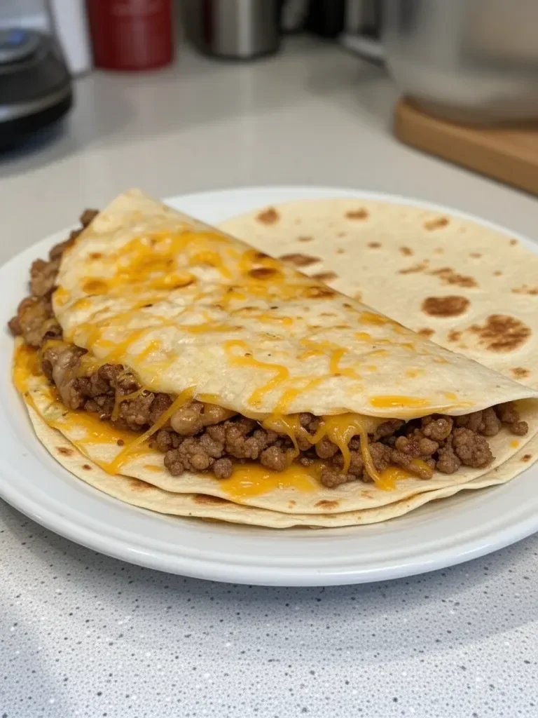 Wraps with ground meat and cheddar: super tasty and indulgent, ready in a few minutes